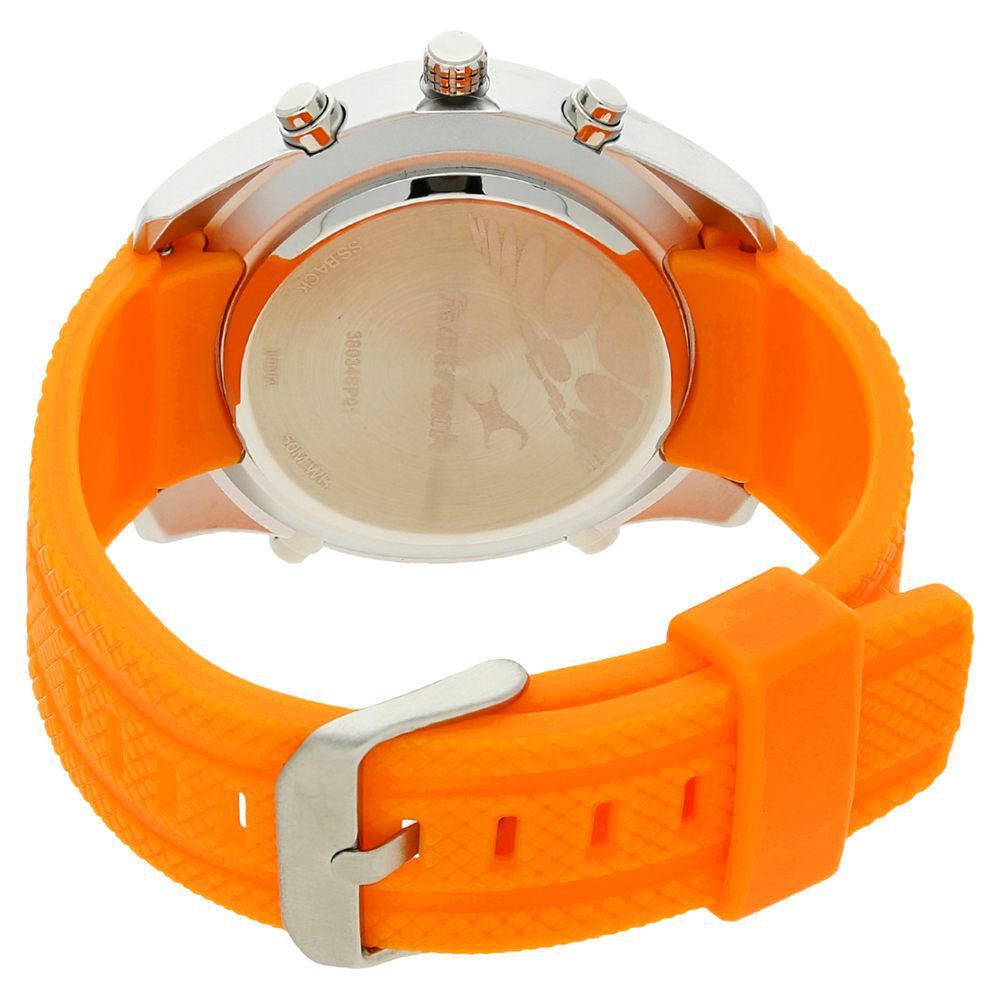 Buy Online Fastrack Quartz Analog Digital Grey Dial Silicone Strap Watch for Guys nk38034sp01 Titan
