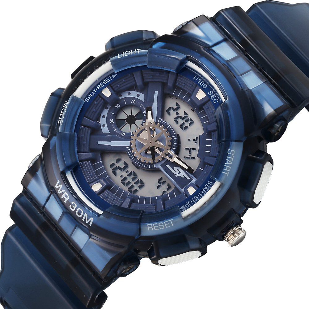 Buy Online Sonata SF Spectra Quartz Digital Blue Dial Translucent