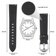 20 mm Black Genuine Leather Straps for Men - image number 1