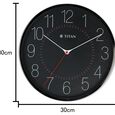 Titan Metallic Black Wall Clock with Slim Hands - 30 cm x 30 cm (Medium) - image number 5