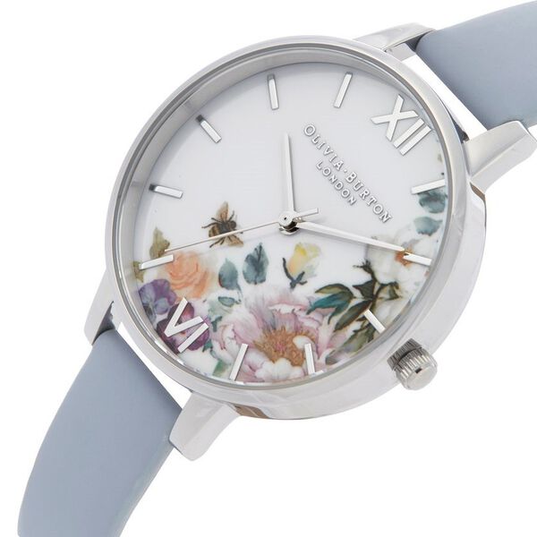 Olivia Burton Quartz Analog White Dial Leather Strap Watch for Women - image number 1