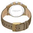 Kenneth Cole Quartz Chronograph Khaki Dial Brown Nylon Strap Watch For Men - image number 4