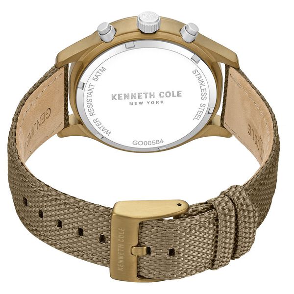 Kenneth Cole Quartz Chronograph Khaki Dial Brown Nylon Strap Watch For Men - image number 4