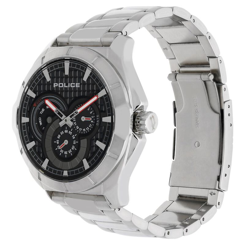 Police Quartz Multifunction Black Dial Stainless Steel Strap Watch for Men - image number 2