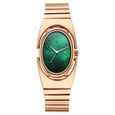 Fastrack UFO Quartz Analog Yellow Mother of Pearl Dial Rose Gold Colour Stainless Steel Strap Watch For Girls