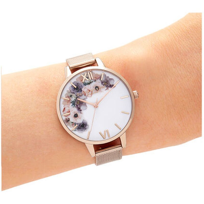 Olivia Burton Quartz Analog White Dial Stainless Steel Strap Watch for Women - image number 3