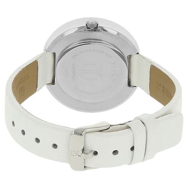Titan Quartz Analog Black Dial Leather Strap Watch for Women - image number 3