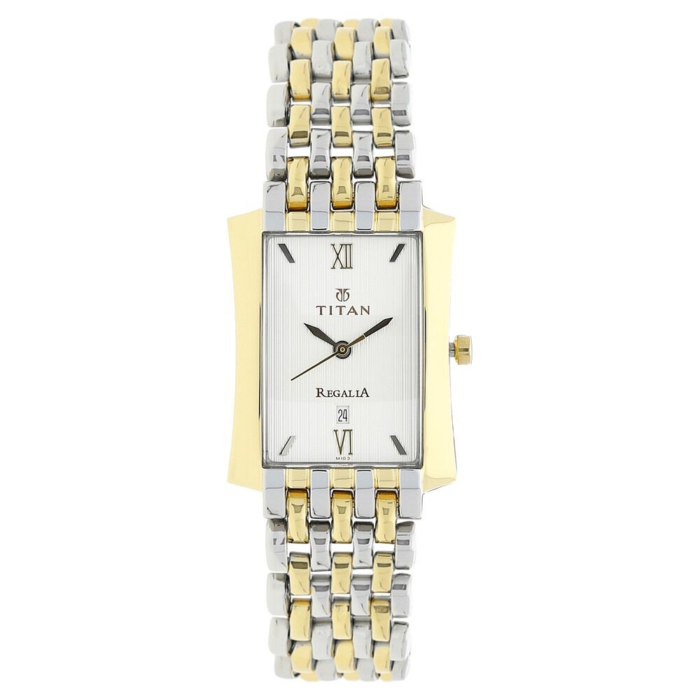 Titan regalia chronograph analog silver dial sale men's watch