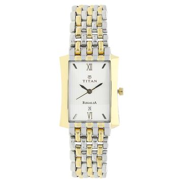 Titan Regalia Silver Dial Analog with Date Stainless Steel Strap watch for Men