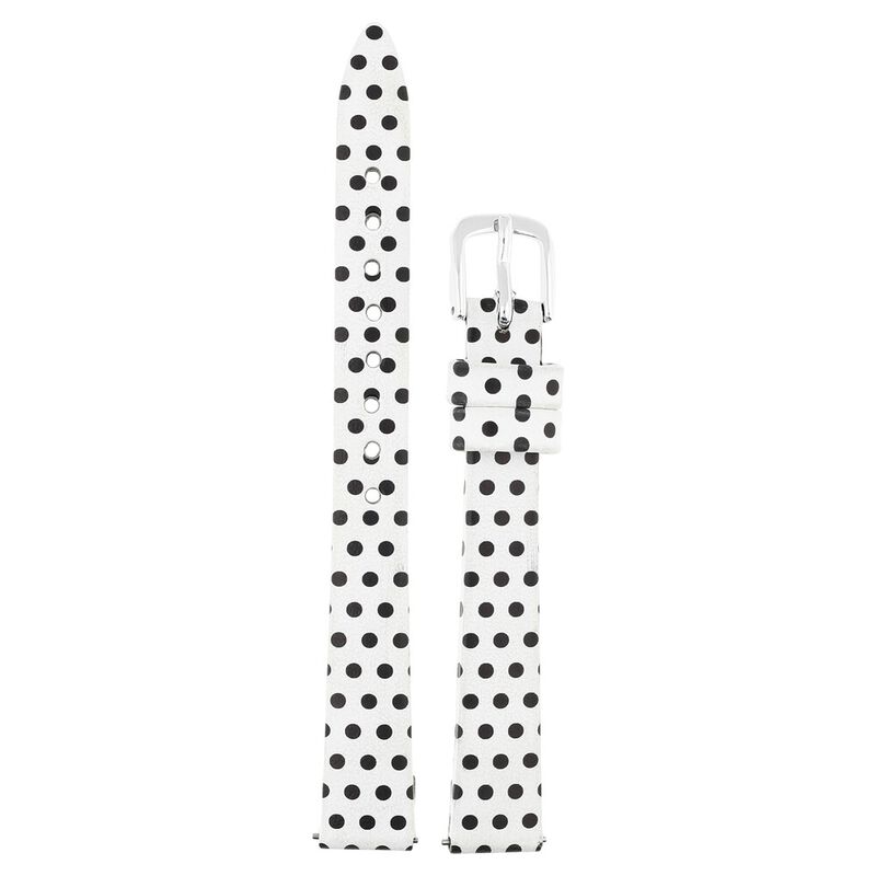 14 mm White Genuine Leather Strap for Women