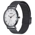 Sonata Quartz Analog with Date Silver Dial Black Stainless Steel Strap Watch For Men - image number 3