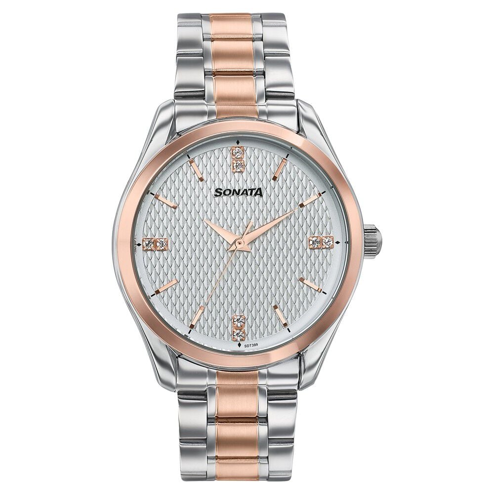 Sonata Jashn Quartz Analog White Dial Two Toned Metal Strap Watch For Men-picture-28