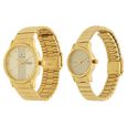 Titan Bandhan Champagne Dial Analog with Day and Date Stainless Steel Strap watch for Couple - image number 1
