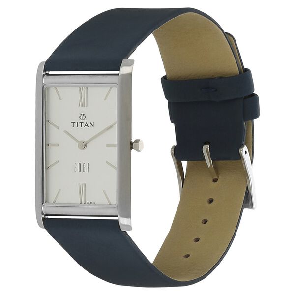 Titan Quartz Analog White Dial Leather Strap Watch for Men - image number 1