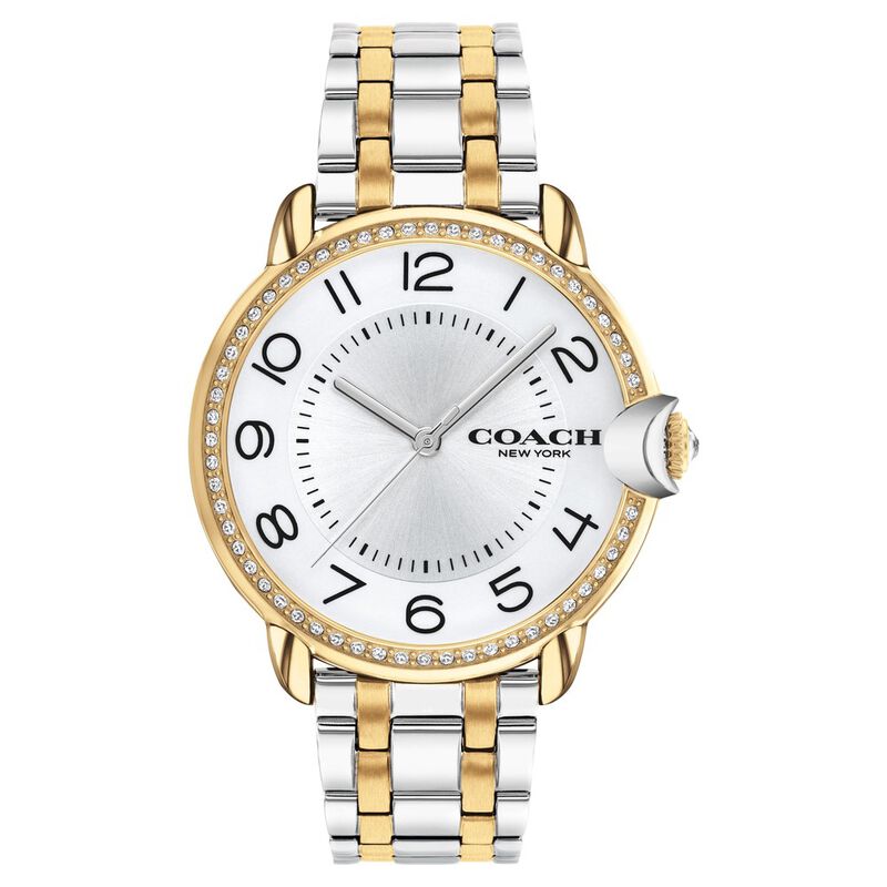 Coach Quartz Analog Silver Dial Stainless Steel Strap Watch for Women