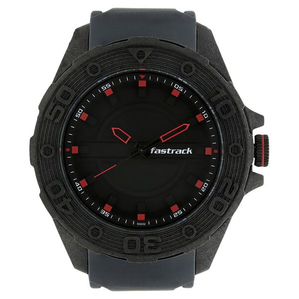 Buy Online Fastrack Light Weight Quartz Analog Black Dial Silicone
