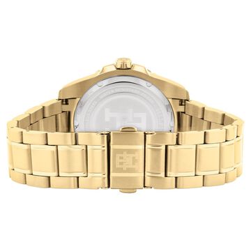 Tommy Hilfiger Analog with Date Black Dial Golden Color Stainless Steel Strap Watch For Men