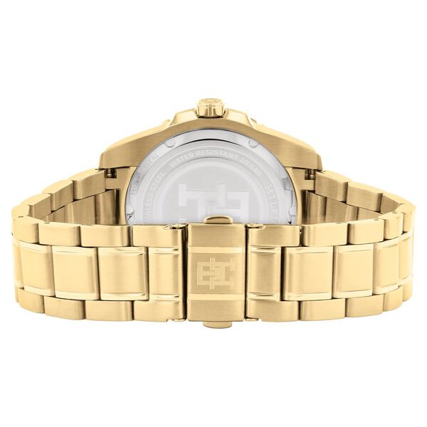 Tommy Hilfiger Analog with Date Black Dial Golden Color Stainless Steel Strap Watch For Men - image number 2