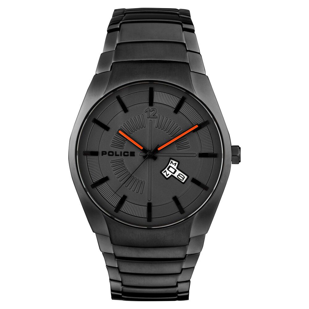 Buy Online Police Quartz Analog Gun Dial Metal Strap Watch for Men