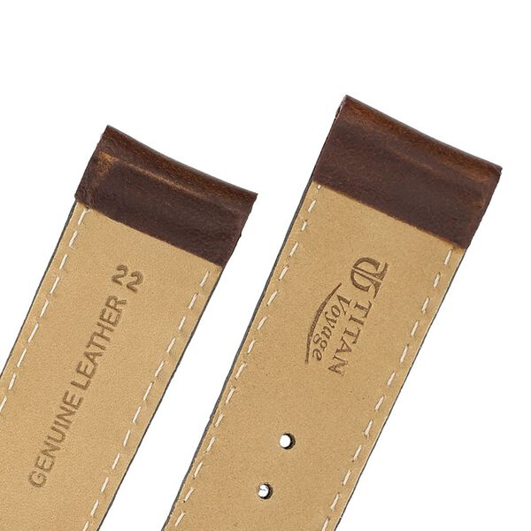 22 mm Brown Genuine Leather Straps for Men - image number 4