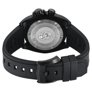 Titan Zero Hour Diver's 200m Analog with Black Dial Black FKM Strap Watch for Men