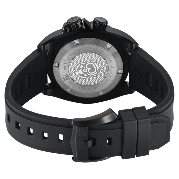 Titan Zero Hour Diver's 200m Analog with Black Dial Black FKM Strap Watch for Men - image number 4