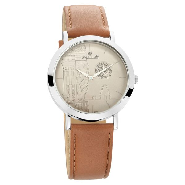 Titan Namma Tamil Nadu Grey Dial Analog Leather Strap watch for Men - image number 0