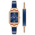 Anne Klein Quartz Analog Blue Dial Two Toned Plastic Strap Rectangular Shaped Watch For Women - image number 0