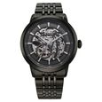Titan Phoenix Skeletal Automatic Analog with Gun Dial Black Stainless Steel Strap Watch for Men - image number 1