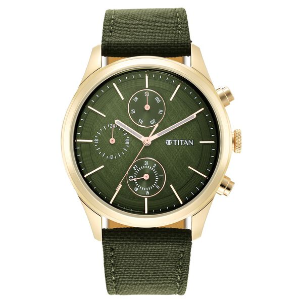 Titan Neo Splash Green Dial Quartz Analog with Date Fabric Strap watch for Men - image number 1