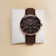 Titan Light leathers Multifunction Silver Dial Leather Strap Watch For Men