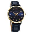 Titan Elegance Analog with Date by Hand and Blue Dial Blue Leather Strap Watch for Men - image number 1
