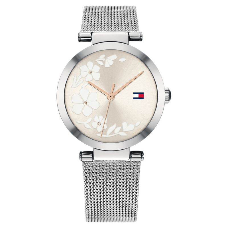 Tommy Hilfiger Quartz Analog Grey Dial Stainless Steel Strap Watch for Women