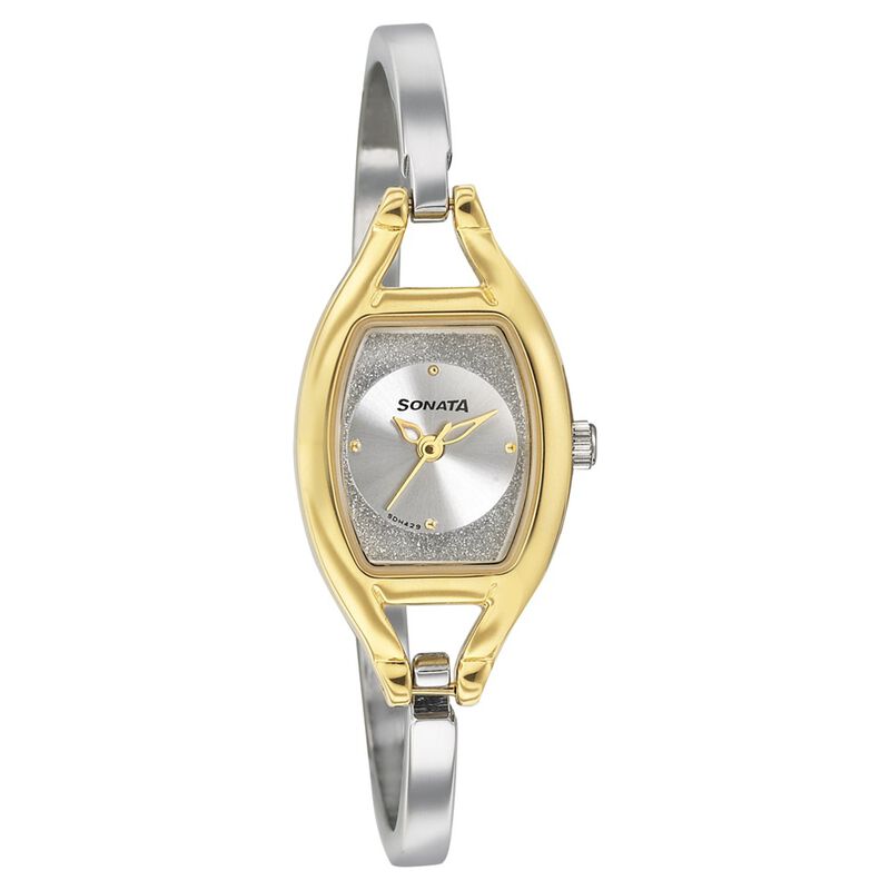 Sonata Pankh Silver Dial Women Watch With Metal Strap