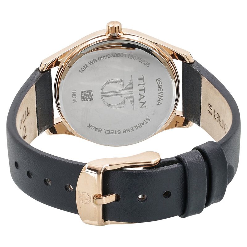 Titan On Trend White Dial Analog with Date Leather Strap watch for Women - image number 3