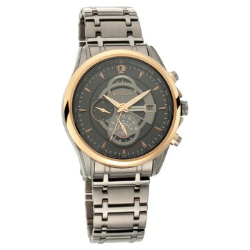 Titan Maritime Anthracite Chronograph Stainless Steel Strap watch for Men