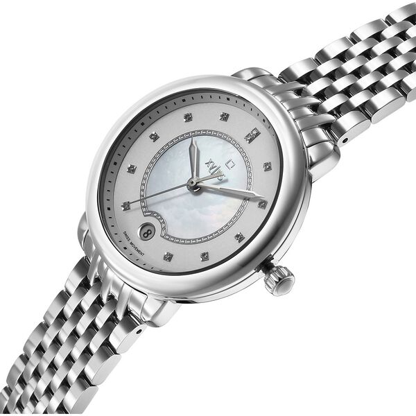 Xylys Quartz Analog Silver Dial Silver Stainless Steel Strap Watch For Women - image number 2