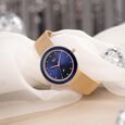 Vyb Lumina By Fastrack Quartz Analog Silver Dial Rose Gold Stainless Steel Strap Watch For Girls