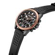 Police Quartz Multifunction Black Dial Black Colour Silicone Strap Watch For Men - image number 1