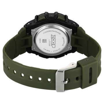 Zoop Pop Colour Digital Black Dial Green Plastic Strap Watch For Kids