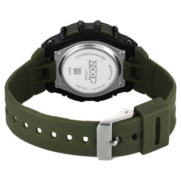 Zoop Pop Colour Digital Black Dial Green Plastic Strap Watch For Kids - image number 4