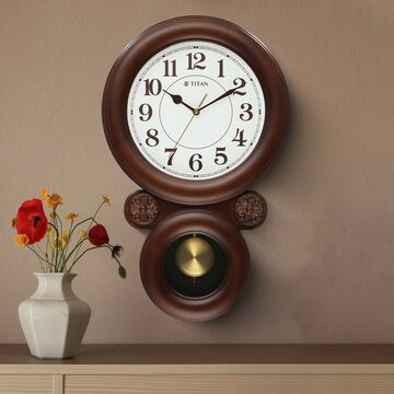 Titan Grandeur - Classic Wooden Pendulum Wall Clock