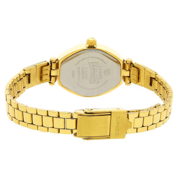 Sonata Quartz Analog White Dial Stainless Steel Strap Watch for Women - image number 3