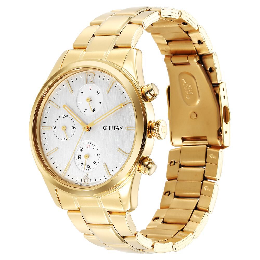 Titan watch golden colour on sale