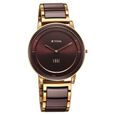 Titan Edge Melange Slim Steel & Ceramic Strap Brown Dial Analog Watch For Men - image number 1