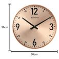 Sunray Finish Slim Wall Clock in Rose Gold - 36 cm x 36 cm (Medium) - image number 3