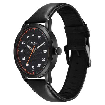 Titan Octane Quartz Analog with Date Black Dial With Black Leather Strap Watch For Men