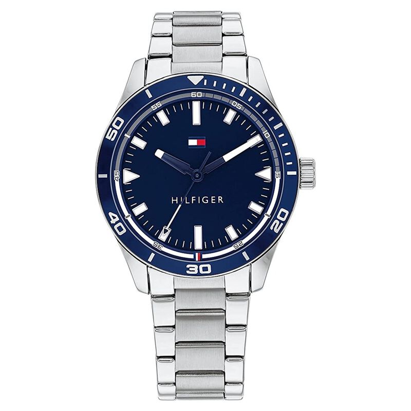 Tommy Hilfiger Quartz Analog Blue Dial Stainless Steel Strap Watch for Men