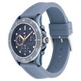 Tommy Hilfiger Blue Dial Blue Silicone Strap Watch for Women - image number 1