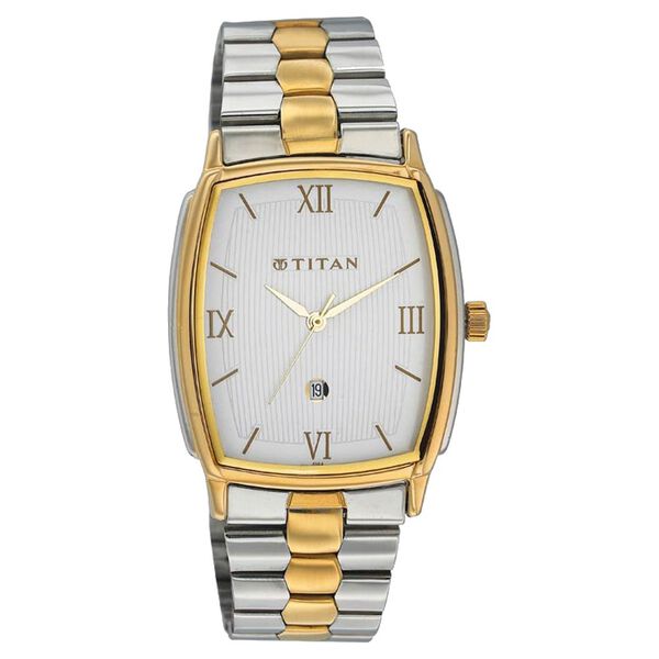 Titan Quartz Analog with Date Silver Dial Watch for Men - image number 0